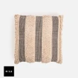【HOLA】艾禮思棉質手工繡編織抱枕 50x50 米黑