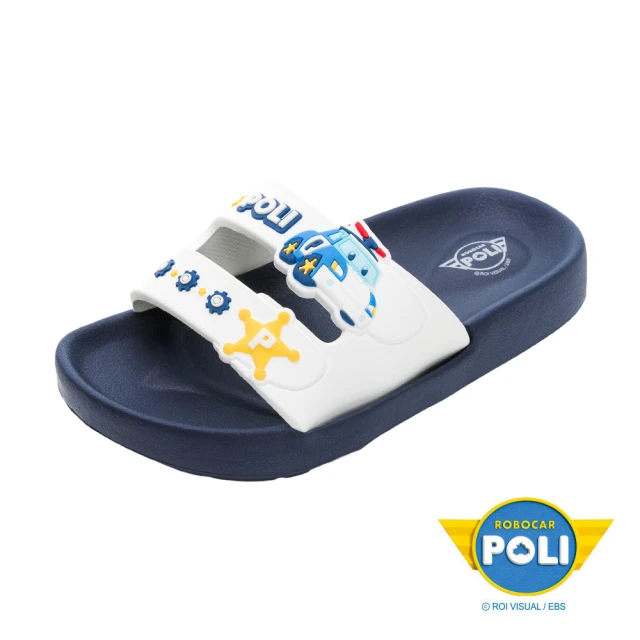 POLI 波力 正版童鞋 波力 勃肯拖鞋/輕量 舒適 好穿脫 台灣製 藍(POKS34016)