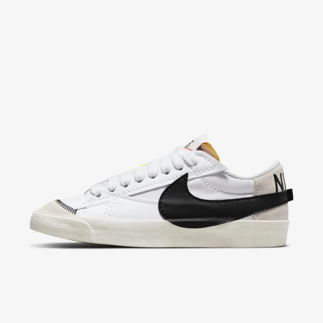 NIKE 耐吉 W Blazer Low 77 Jumbo 女 休閒鞋 經典 超大LOGO 白黑(DQ1470-101)