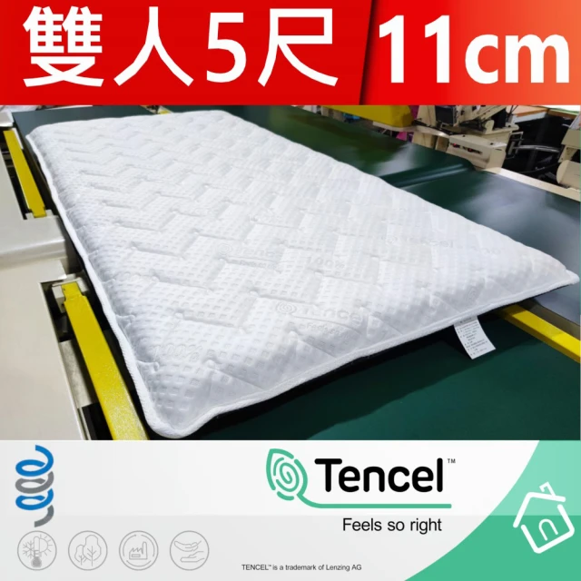 日式水洗棉綠格抗壓雙人床墊150*200cm厚約8cm(日式