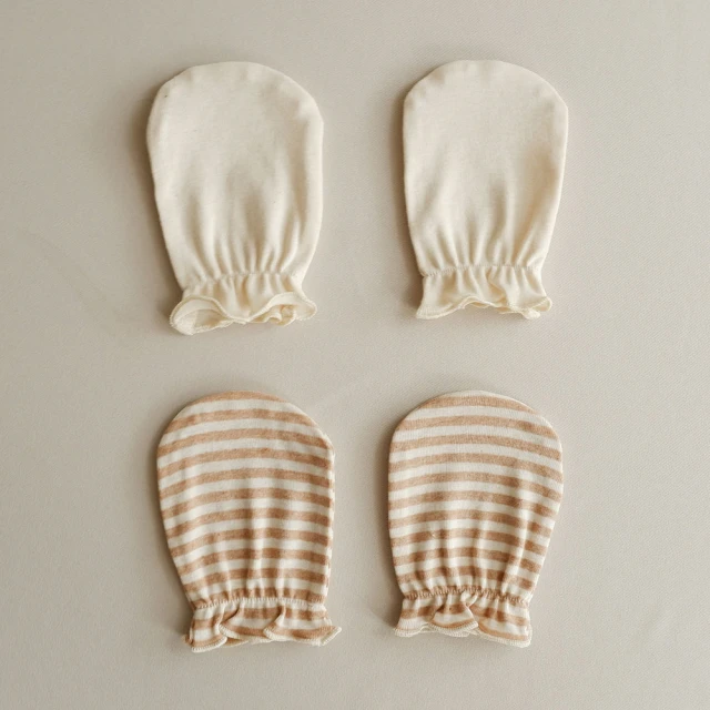 【Cott Organics】日本有機棉嬰兒新生兒防抓手套(100% 日本製)