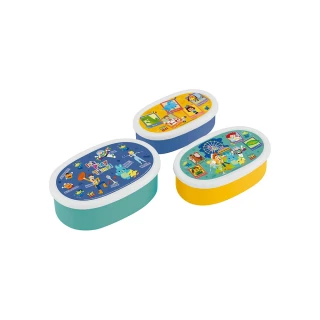 【Skater】迪士尼 可微波便當盒三入組 橢圓形保鮮盒 玩具總動員(餐具雜貨)