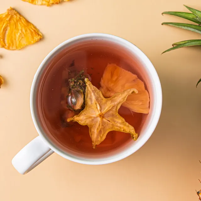 【Hoiis 好集食】鳳梨洛神薄荷茶有果茶8gx12包(內含茶包及2種果乾;可當果乾水)