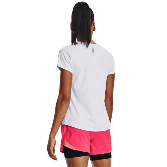 【UNDER ARMOUR】UA 女 ISO-CHILL LASER 短T-Shirt_1376819-100(白)