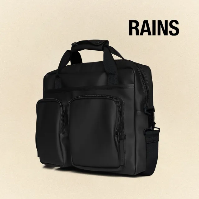 【RAINS官方直營】Texel Tech Bag 商務兩用手提包(Black 經典黑)