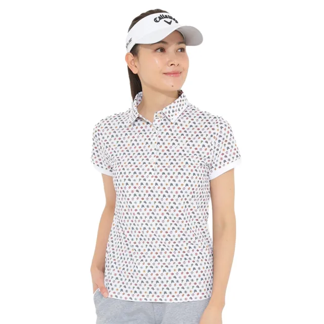 【Callaway 卡拉威】女士 短袖POLO衫 白色(C22134208_1030)
