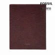 【FOSSIL 官方旗艦館】Gift 真皮RFID防盜護照夾-紅木色蜥蜴壓紋 SLG1590243