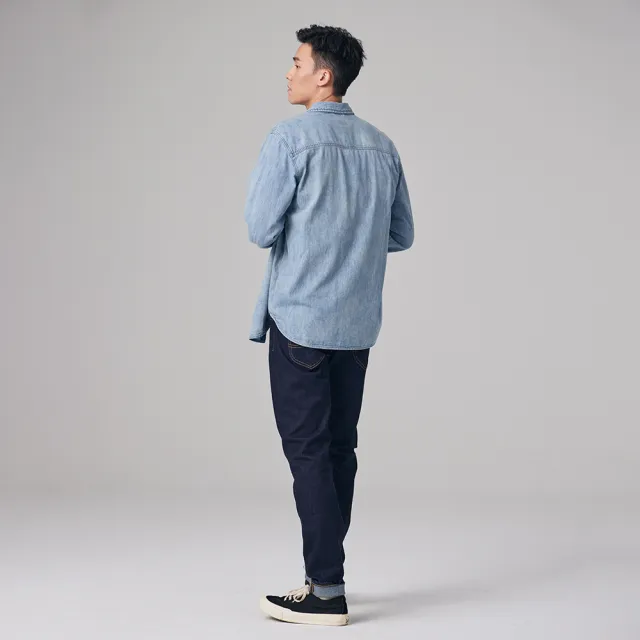 【Lee】男裝 牛仔褲 / 705 中腰標準小直筒 清水洗(LB317060898)