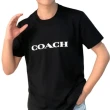 【COACH】coach 經典白色字母logo 短袖棉t 黑色 男女可穿
