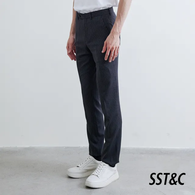 【SST&C 出清３５折】復古條紋修身西裝褲0211910007