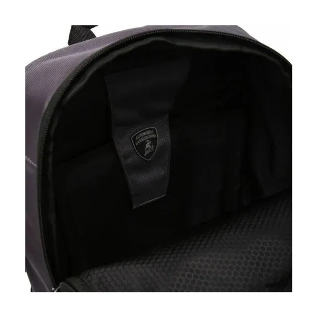 【Automobili Lamborghini】雙11 藍寶堅尼 義大利頂級後背包 0452T(灰色)