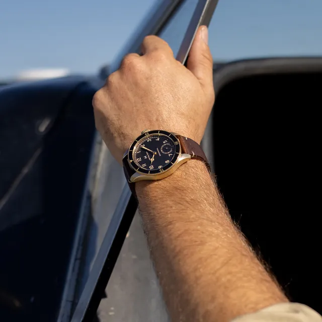 【HAMILTON 漢米爾頓旗艦館】卡其航空系列腕錶43mm(手動上鍊 中性 皮革錶帶 H76709530)