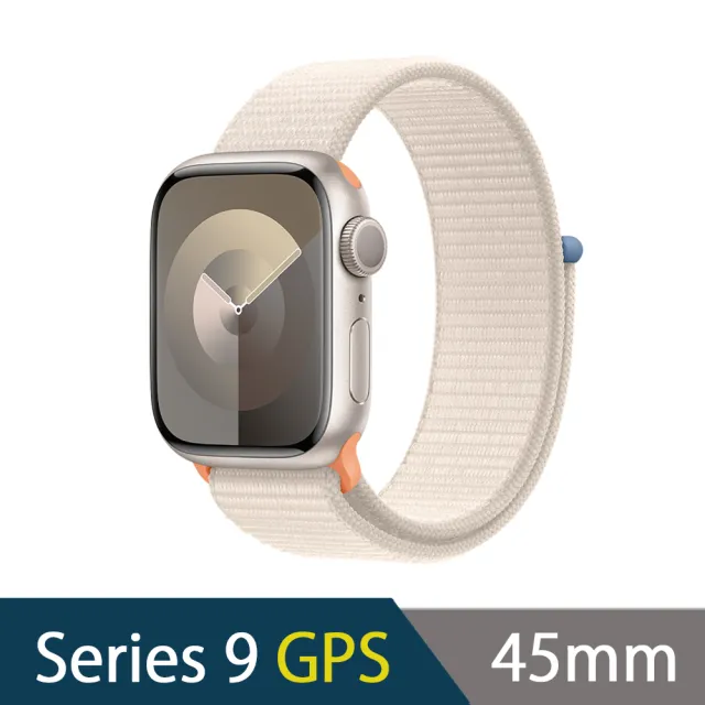 Apple】Watch Series 9 GPS版45mm(鋁金屬錶殼搭配運動型錶環) - momo