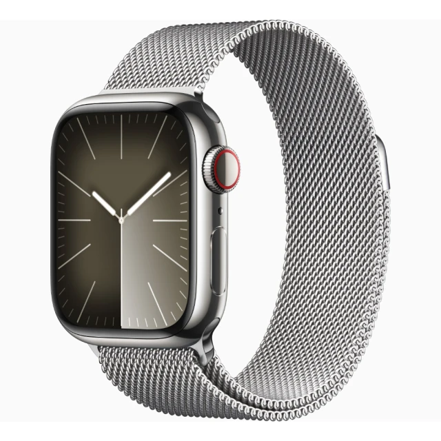 AppleApple Watch Series 9 LTE版 45mm(不鏽鋼錶殼搭配不鏽鋼米蘭式錶環)