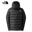 【The North Face 官方旗艦】北面女款黑色防潑水保暖兩面穿連帽羽絨外套｜83OKO6O