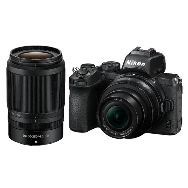 【Nikon 尼康】Z50 DX 16-50mm+DX 50-250mm KIT雙鏡組(公司貨-128G+吹球組)