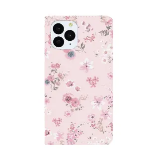 【HongXin】iPhone 15 Pro 6.1吋 粉色花朵 隱形磁力皮套 手機殼