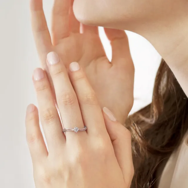 【PROMESSA】23分 18K金 小皇冠系列 鑽石戒指 / 求婚戒(港圍15)