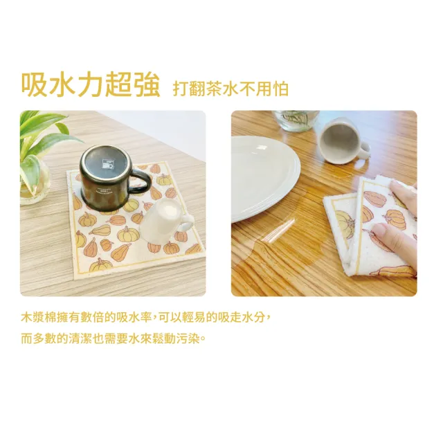 【百特兔寶】巧易潔天然木漿壓縮抹布+壓縮海棉 家庭經濟 8入組(天然抹布/壓縮海棉/菜瓜布)