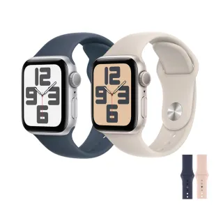 運動錶帶組【Apple 蘋果】Apple Watch SE2 2023 GPS 44mm(鋁金屬錶殼搭配運動型錶帶)