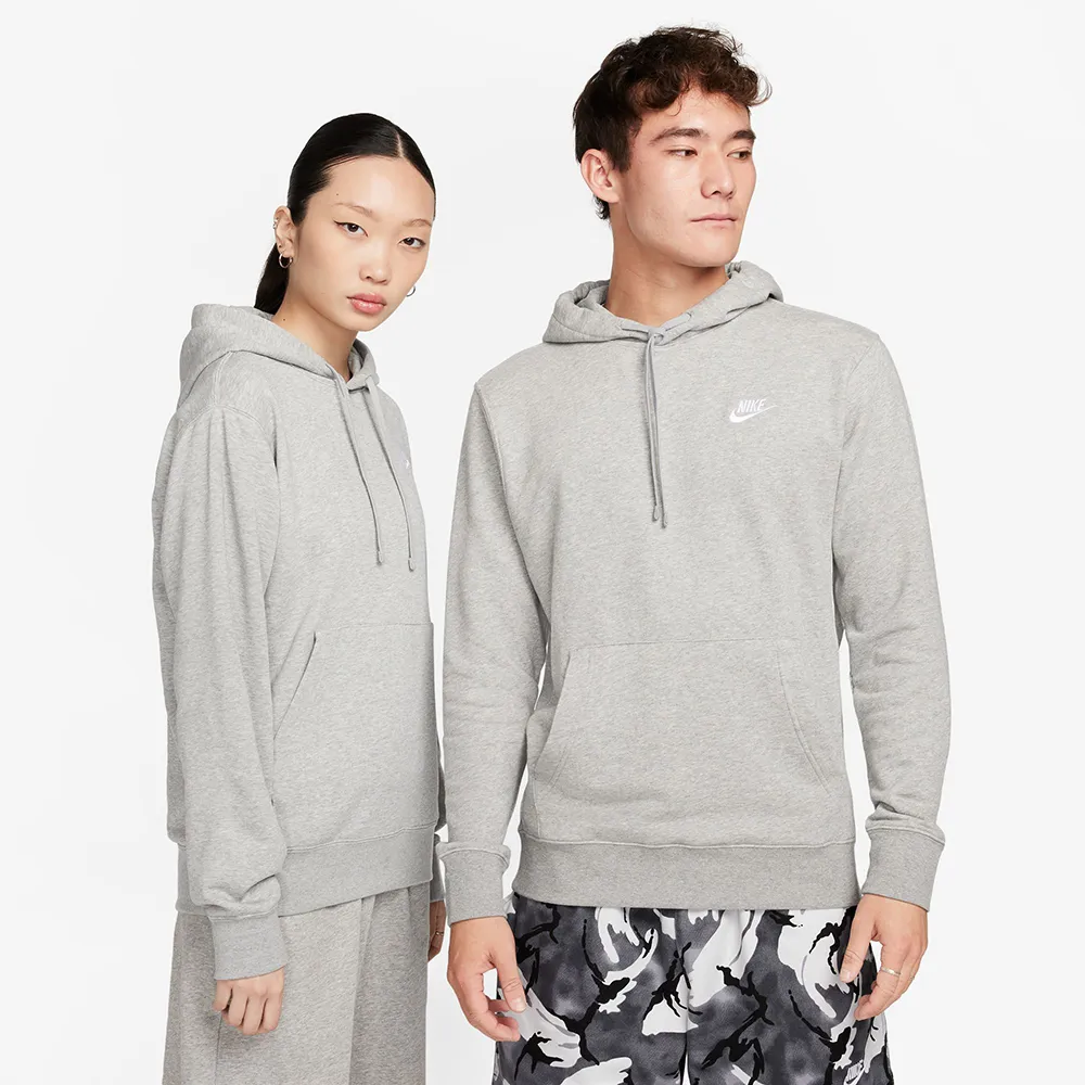 【NIKE 耐吉】上衣 男款 長袖上衣 帽T 運動 AS M NSW CLUB HOODIE PO FT 灰 CZ7858-063