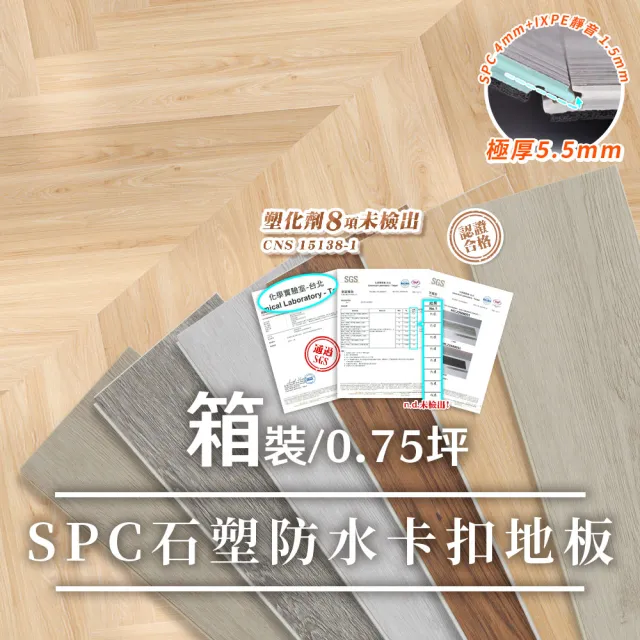【WANBAO】SPC石塑卡扣地板 11片入/約0.7坪(巧拼木地板)