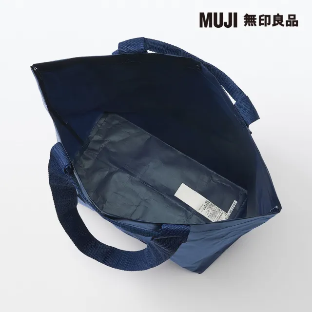 【MUJI 無印良品】聚丙烯托特包/深藍.約53x36x19cm