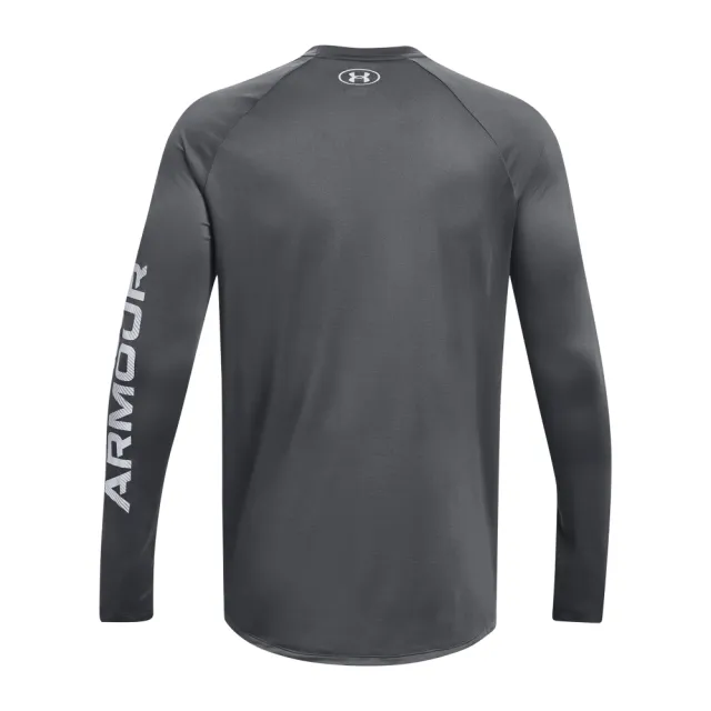 【UNDER ARMOUR】UA 男 Tech Prt Fill 長T-Shirt_1379782-012(桃灰色)