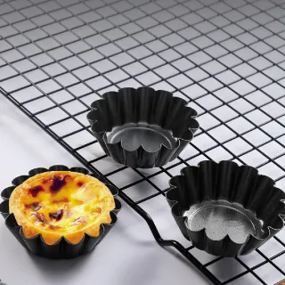 【烘焙用品】DIY花邊型蛋塔模具5入(蛋糕模 點心模 慕斯模 布丁模具 馬芬烤模 烤杯)