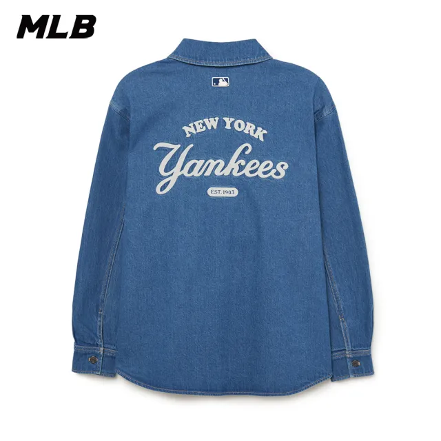 【MLB】牛仔丹寧襯衫 紐約洋基隊(3ADRR0134-50INS)