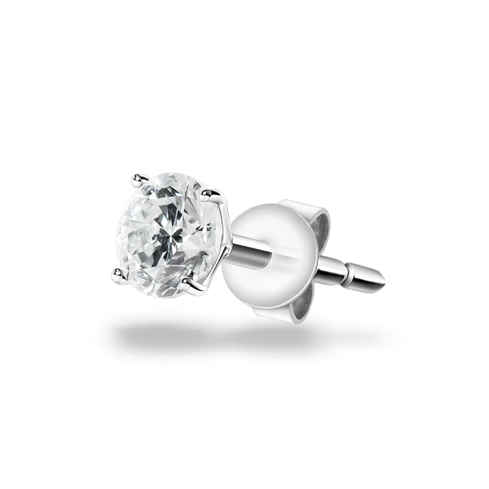 【蘇菲亞珠寶】10分 18K金 經典四爪 單邊 鑽石耳環