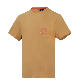 【Munsingwear】企鵝牌 男款棕色S.Caf☆☆環保科技咖啡™紗速乾防曬抑菌口袋印花短袖T-SHIRT MGRL2504