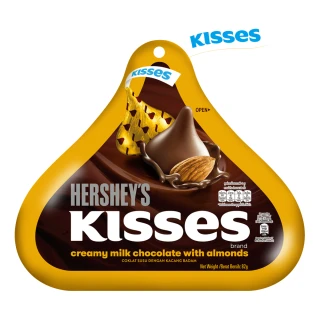 【Hersheys 好時】Kisses水滴杏仁夾餡牛奶巧克力82g(巧克力)