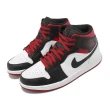 【NIKE 耐吉】Air Jordan 1 Mid 男鞋 Gym Red 黑腳趾 黑 白 紅 AJ1 喬丹 休閒鞋(DQ8426-106)