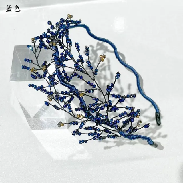 【巴黎精品】現貨+預購 髮箍水晶髮飾(手編網狀串珠鏤空女飾品2色a1da9)