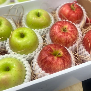 【RealShop】日本青森黃王+MIKILIFE蘋果禮盒 8顆裝 約2.2kg±10%*1盒(中秋禮盒 真食材本舖)