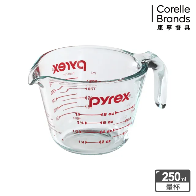 【美國康寧 Pyrex】單耳量杯250ml