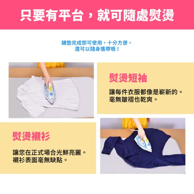 【主婦必備】加厚隔熱熨斗墊 48*85cm(防滑 便攜 隔熱墊 熨衣墊 熨燙板 燙衣墊 熨斗板)