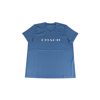 【COACH】ESSENTIALESSENTIAL經典標誌女生短袖T-SHIRT(藍x白)