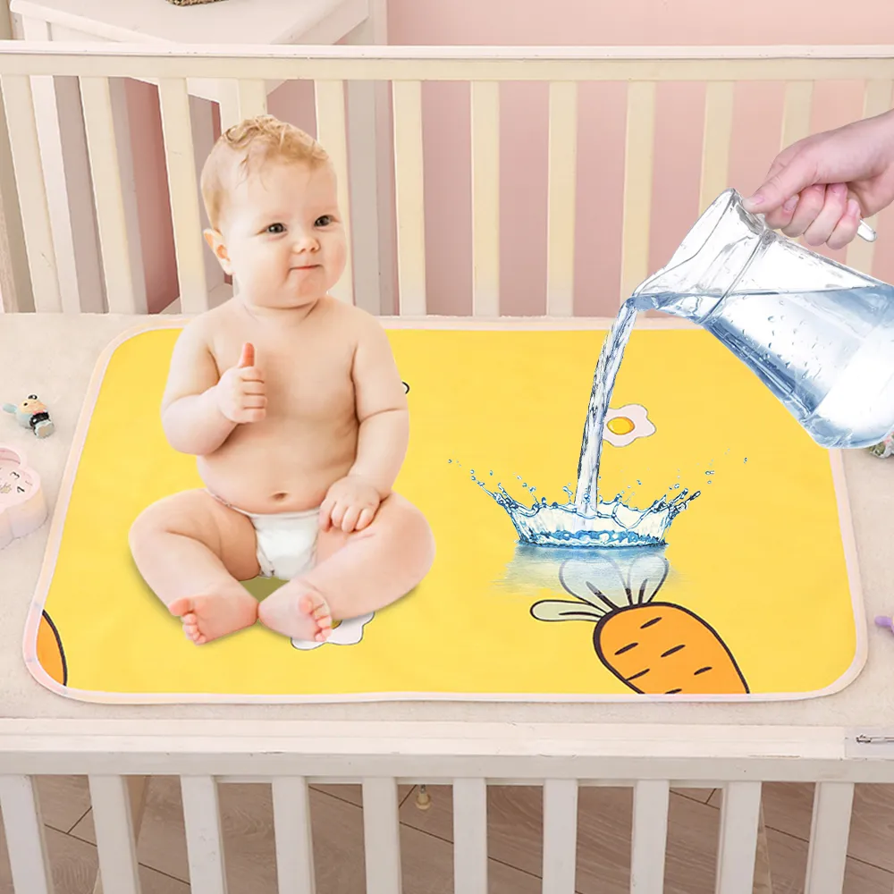 【TENGYUE】嬰兒尿墊 三層防水隔尿保潔墊-50x70cm二入組(迷你 尿布墊 生理墊 寵物墊 可機洗)