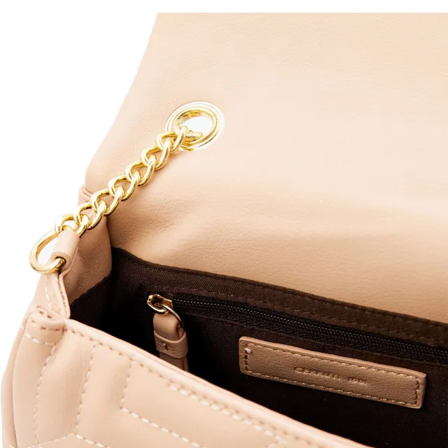 【Cerruti 1881】義大利原裝進口 頂級小牛皮肩背包 CEBA05968M(粉膚色)