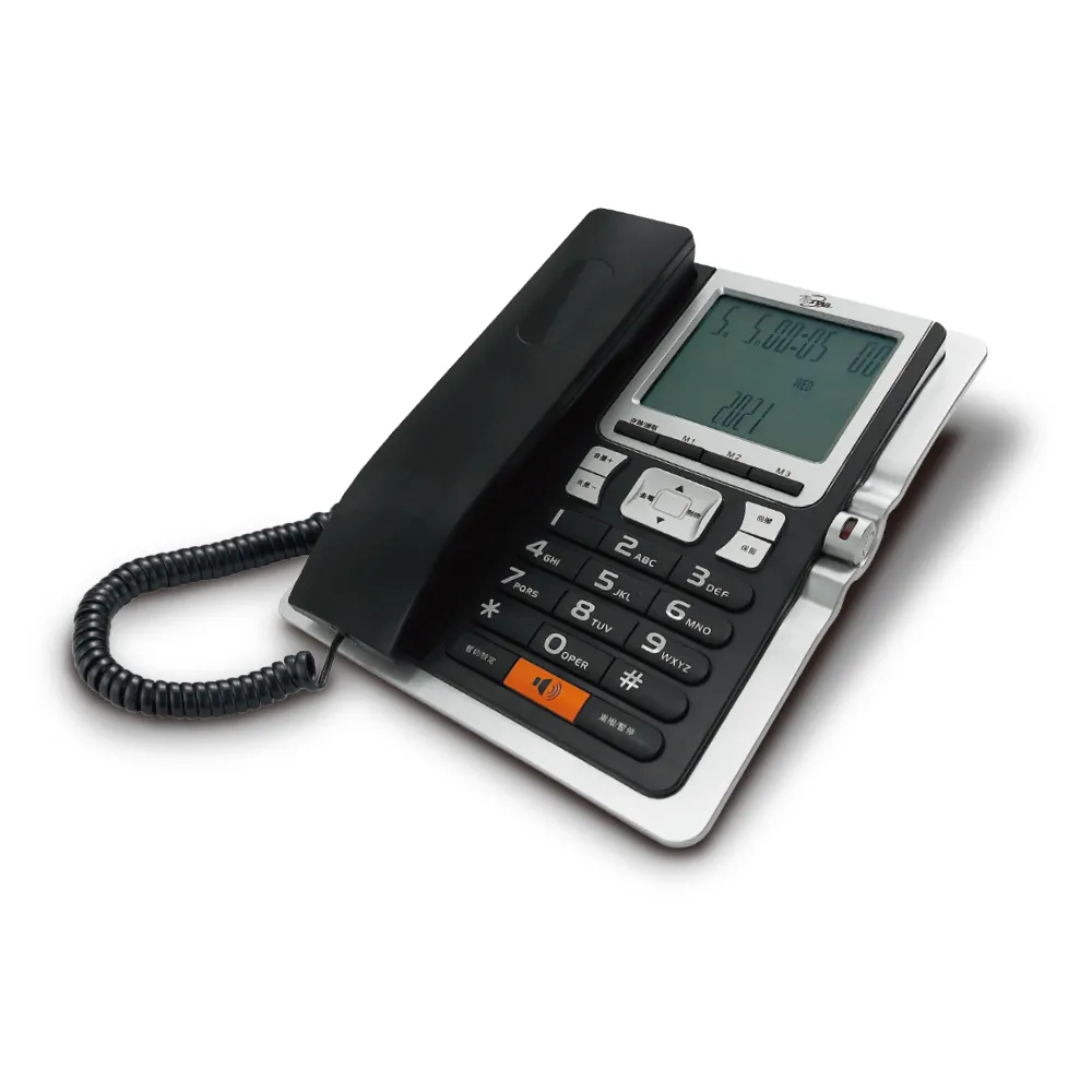 【TCSTAR】全免持大字鍵來電顯示有線電話(TCT-PH201BK)