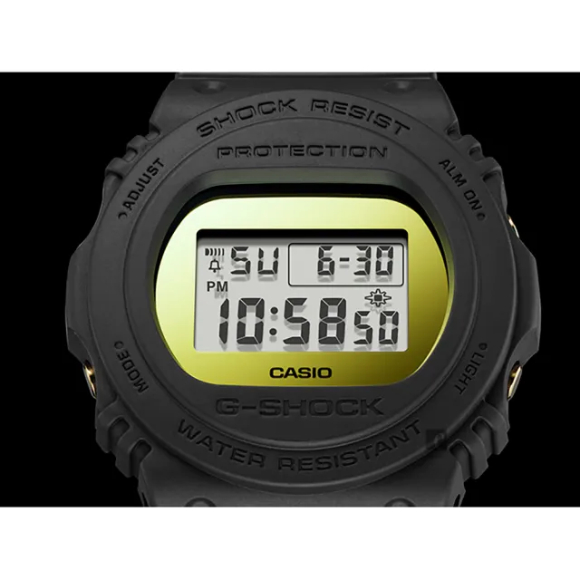 CASIO 卡西歐】G-SHOCK 35周年MIRROR DW-5700 經典王者手錶-鏡面金(DW