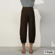 【FREE】棉混紡毛料口袋立體褲(深咖啡)