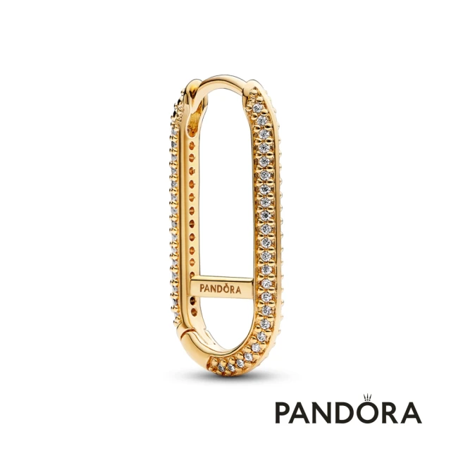 Pandora 潘多拉Pandora 官方直營 Pandora ME 長型密鑲寶石鏈圈耳環