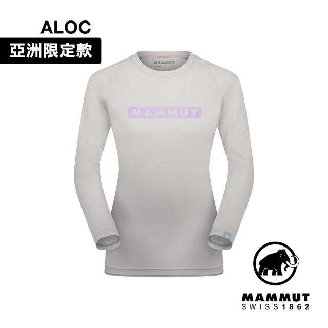 Mammut 長毛象 QD Logo Print LS T-Shirt AF W 快乾LOGO長袖T恤 鉑金灰/星系紫PRT2 女款 #1016-01040