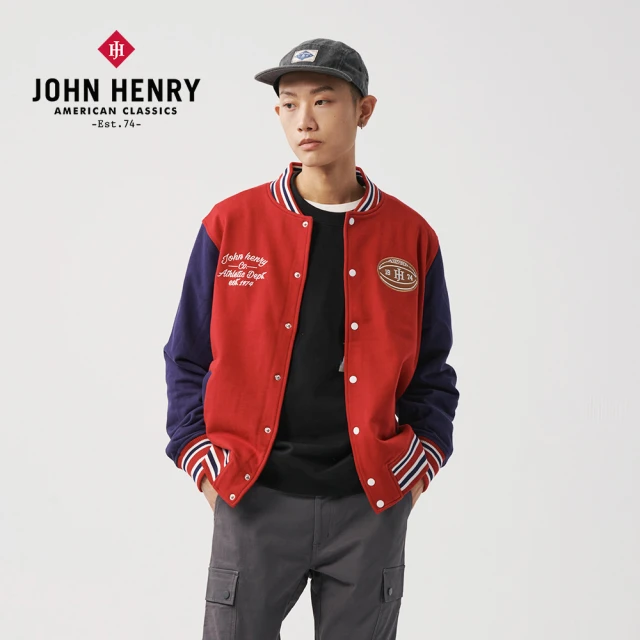 JOHN HENRY logo經典休閒牛仔外套-淺藍好評推薦