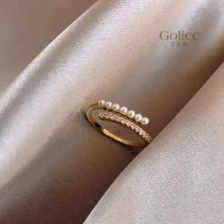 【Golicc】珍珠 食指 指環(造型戒 尾戒 秀氣 戒指 指環 韓系 FUN4購物節)