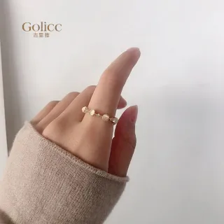 【Golicc】圓型 貓眼石 戒指(造型戒 尾戒 秀氣 戒指 指環 韓系 白色情人節 女神節)