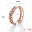 【DOLLY】1克拉 輕珠寶18K玫瑰金鑽石耳環(002)